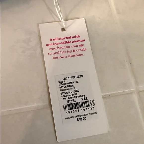 Lilly Pulitzer Gold and Blue Women's Visor - Picture 2 of 9